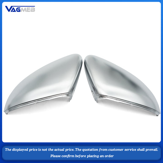 Car Mirror Cover For VW Golf MK7 Matte Chrome Silver Rearview Mirror Cover Protection Cap Car Styling
