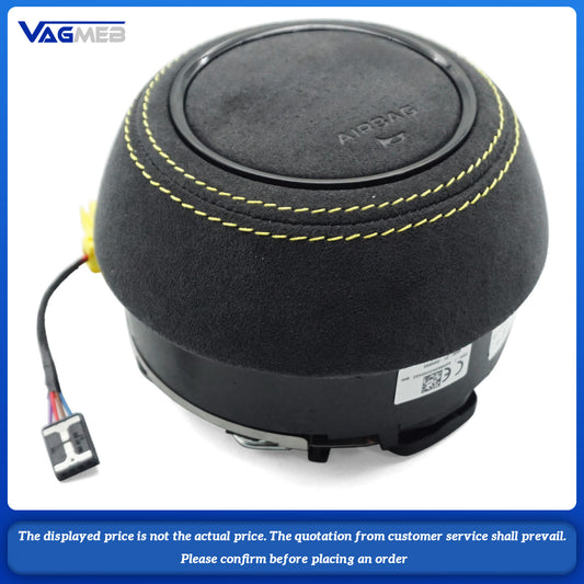 Steering wheel airbag cover multifunction steering wheel For Audi A4B9  yellow line