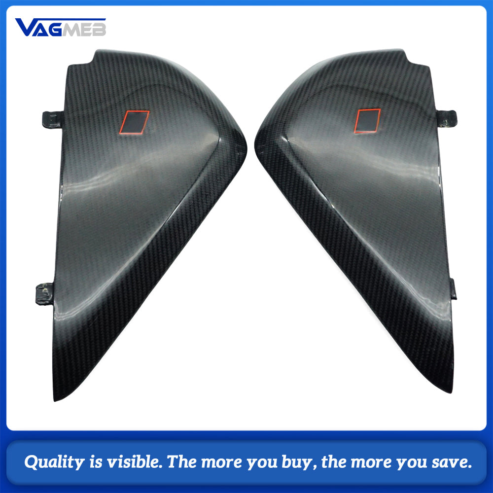 Gloss Carbon Fiber Instrument Panel Cover For Audi A4B9 S Style Dashboard Side Trim Pair With S Badge 8WD 857 085A/086A