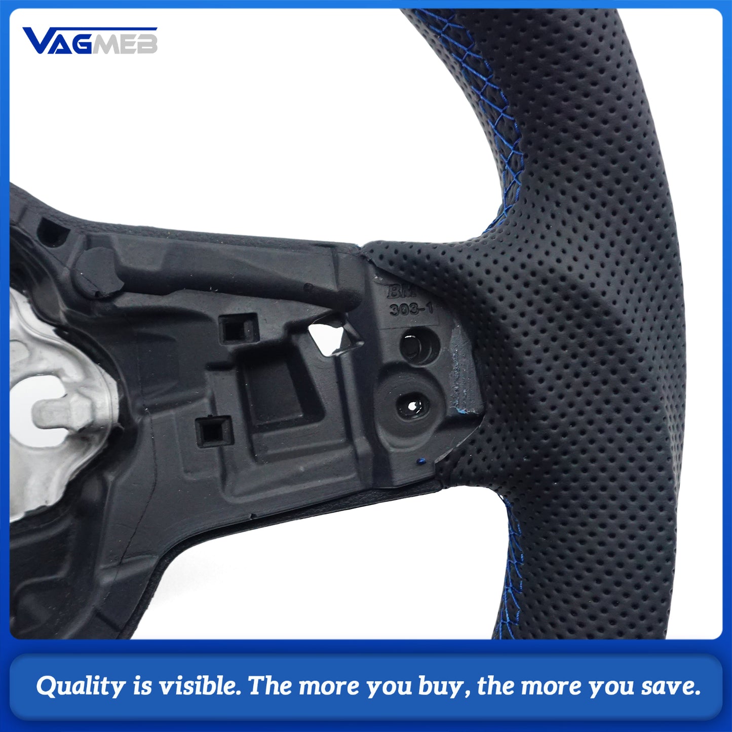 Alcantara leather steering wheel suitable for VW Golf MK7 7.5 GTI GTD GTE R Polo GTI Tiguan MK2 Passat B8 Sport steering wheel