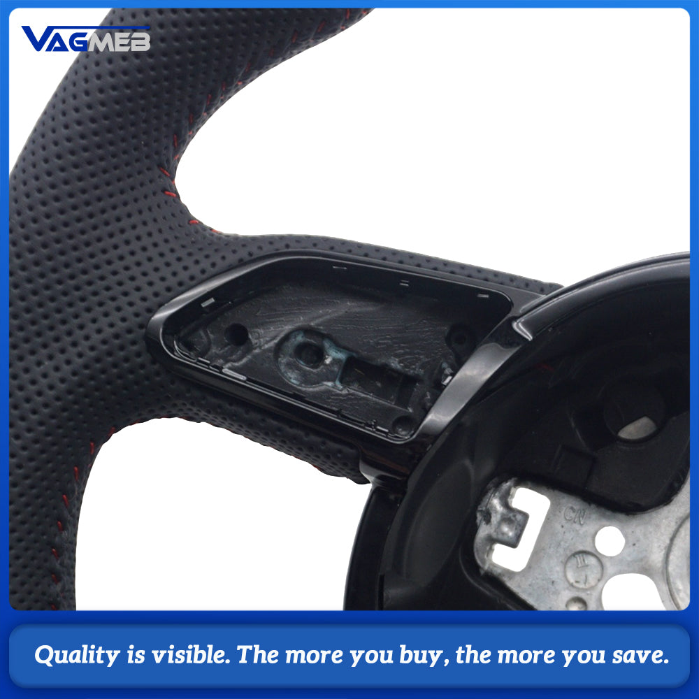For Audi A4B8 semi-punched red line multi-function steering wheel