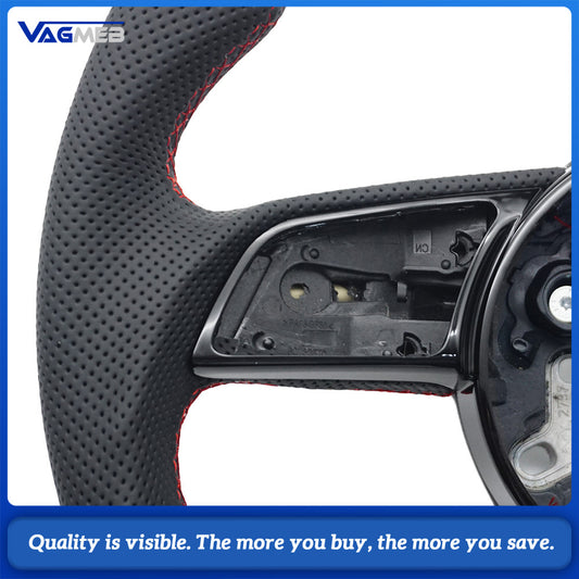 For Audi A4 B9 Fully Perforated Leather Steering Wheel