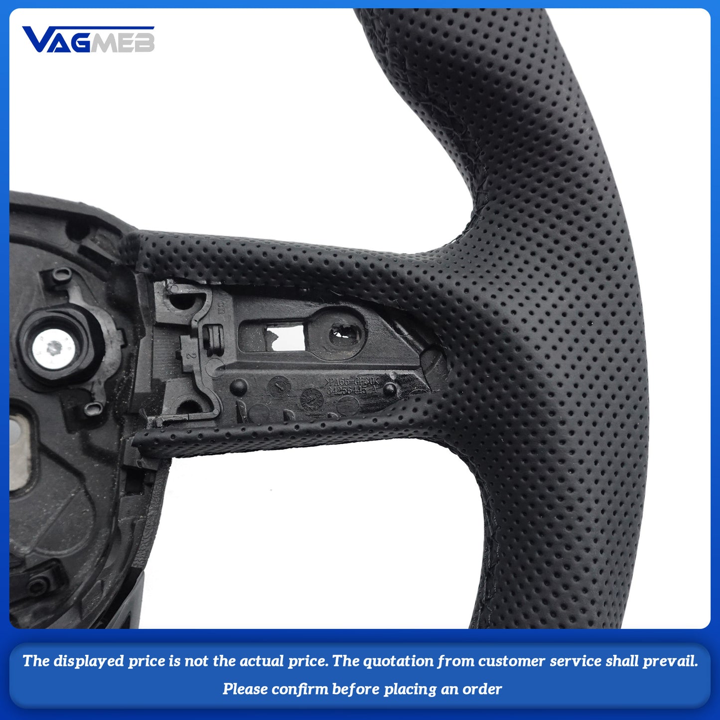 Half perforated leather multifunctional flat bottomed sports steering wheel with heating, For Audi Q5 FY Q7