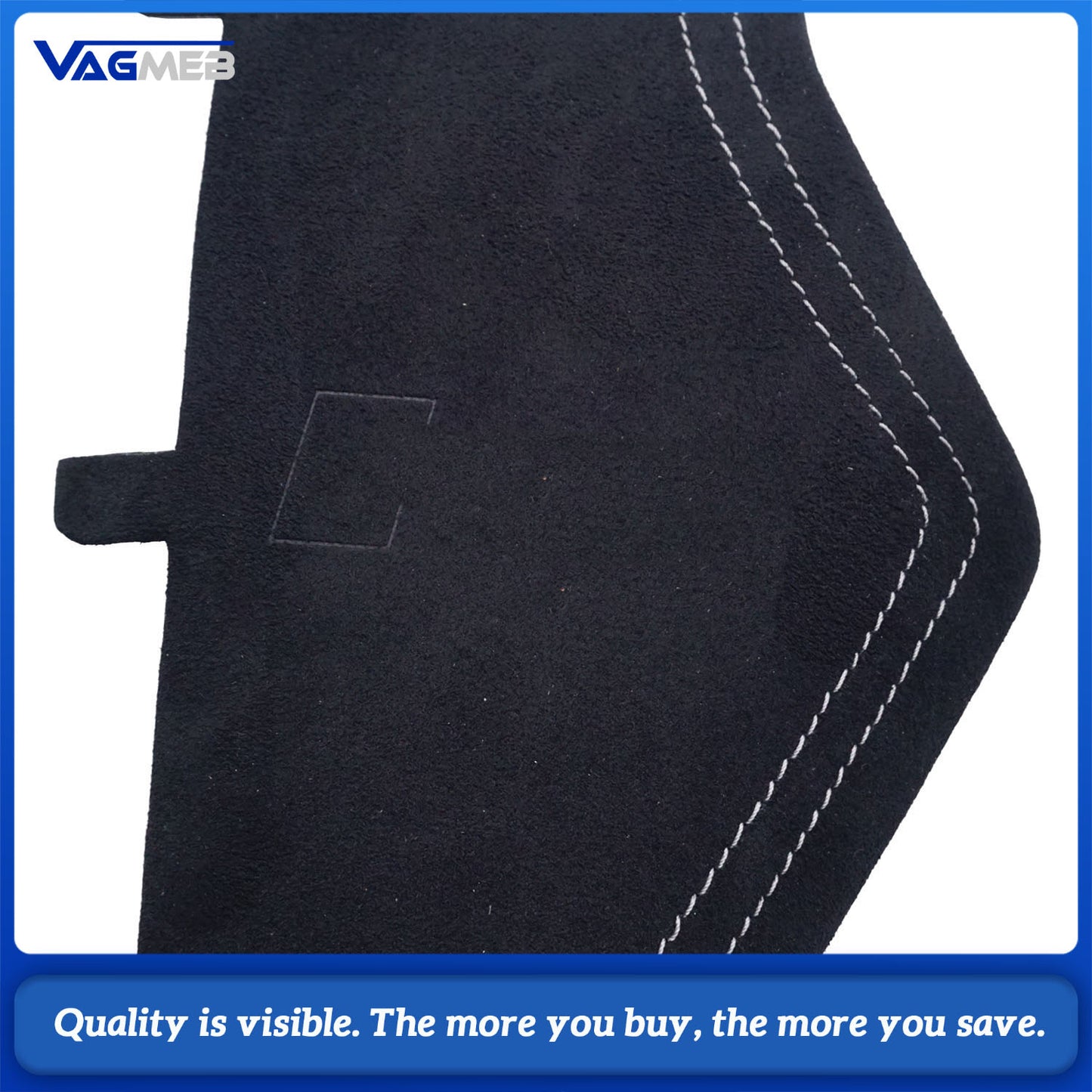For Audi A6 C8 RS6 C8 Suede Grey Stitching Dashboard cover plate with S/RS emblem