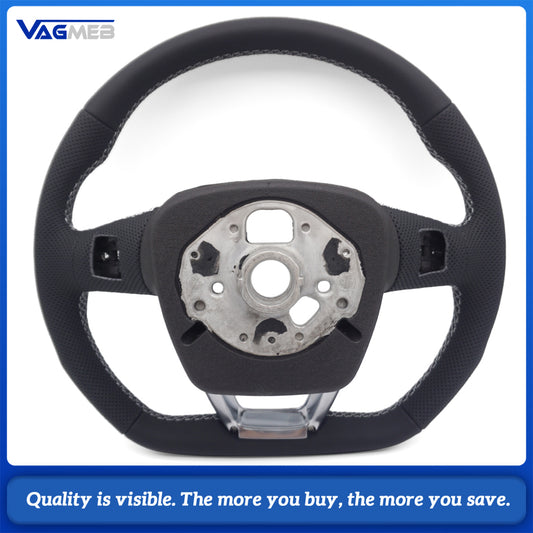 Perforated leather steering wheel for Audi Q5 FY Q7 4M Q8 S LOGO multifunctional steering wheel