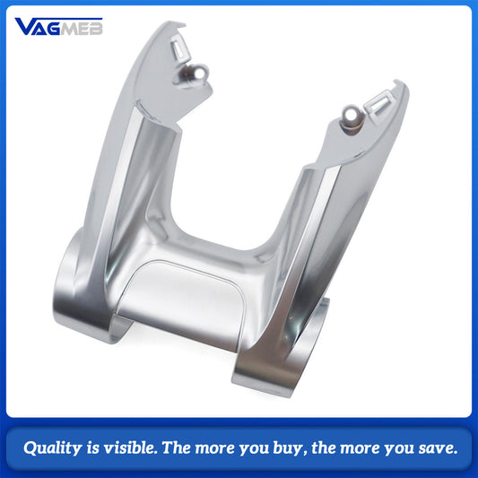 For AMG Steering Wheel Decor Frame Base Cover, Chrome Silver Decoration Trim Cover