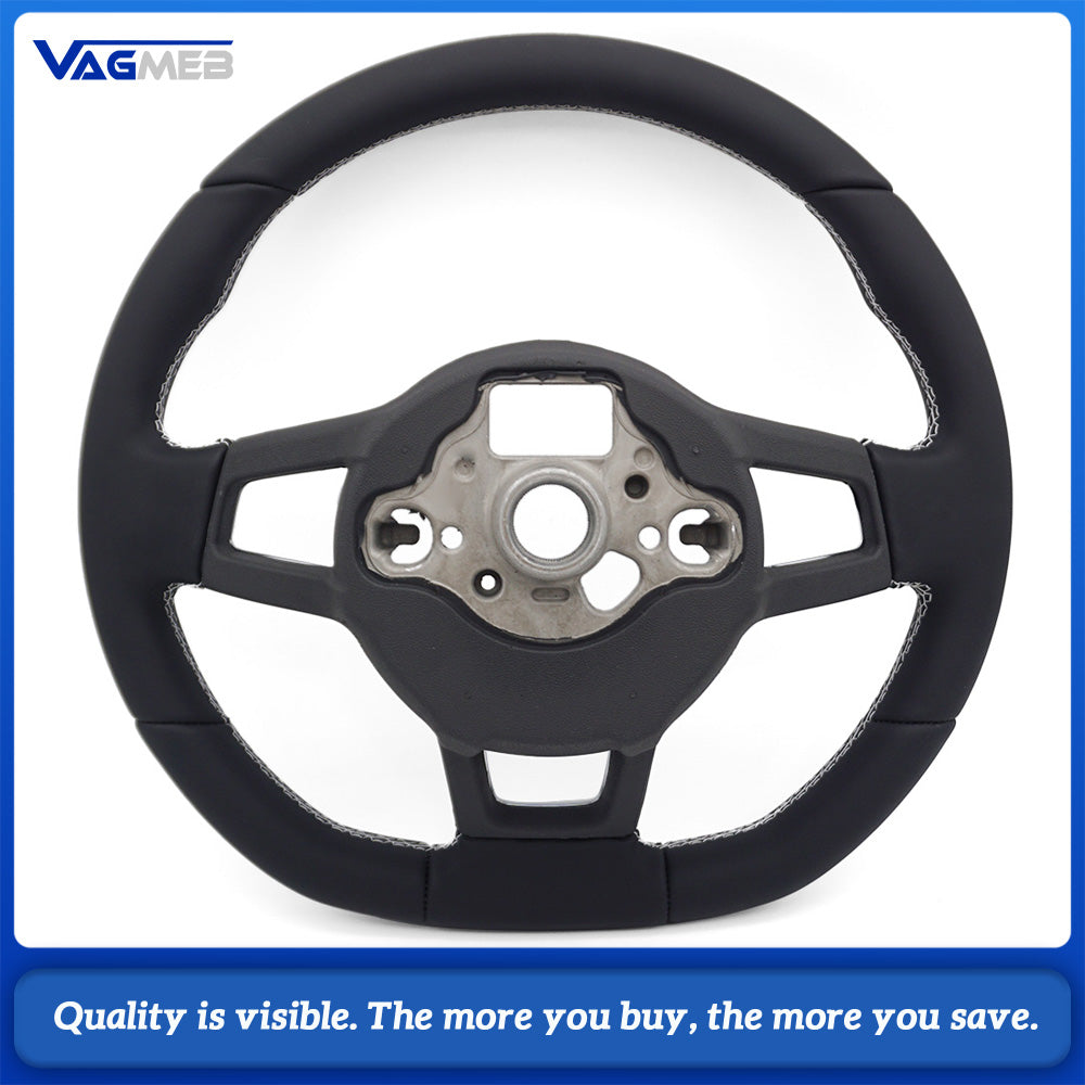 Leather Steering Wheel for VW MK4 5 6 7 GTI Steering Wheel for Golf 5 6 7 7.5 R R-Line CC Polo Passat Car Accessories