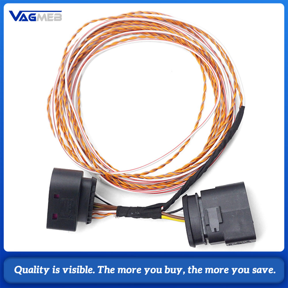 Xenon Headlight Auto Leveling Wiring Harness CPZ Retrofit Loom, Fit for VW Passat B6 3C Halogen To Xenon Upgrade, Headlamp Range Adjustment Cable