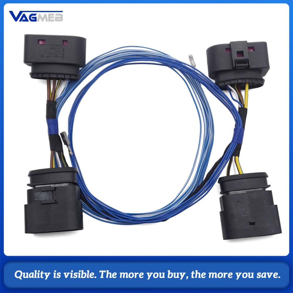 For VW Golf 7 MK7 HID Xenon Headlight 10 to 14 Pin Connector Adapter Wire Harness Vehicle Cable
