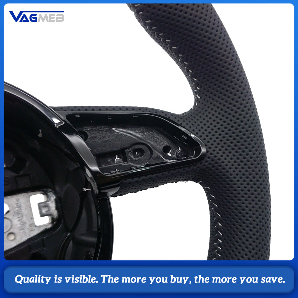 Leather material sports style steering wheel For Audi A4B8 steering wheel accessories, car accessories