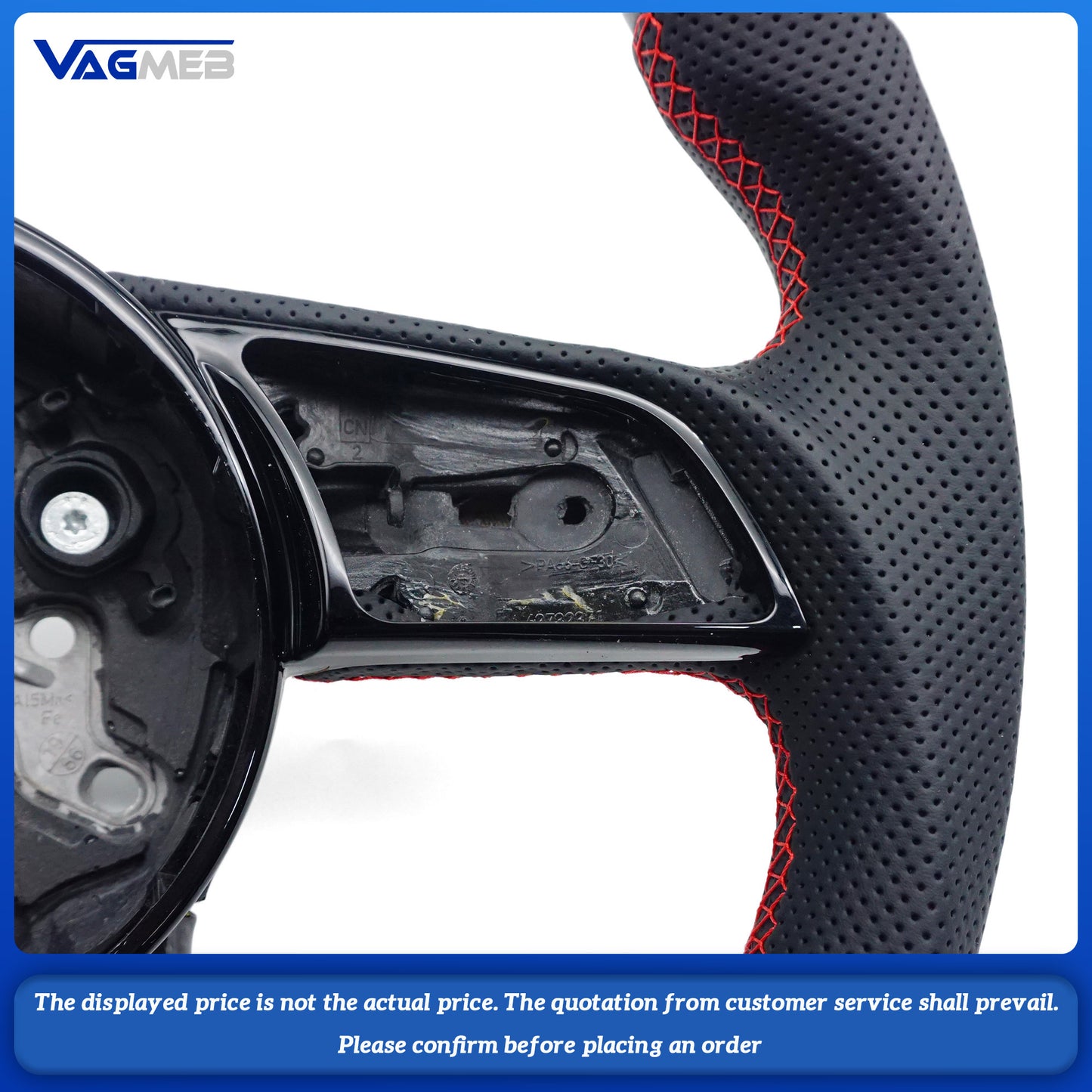 Carbon Fiber Semi Perforated Leather Steering Wheel, For Audi A3 8V A4 B8 B9 S3 S4 S5 Rs5 Rs3 Rs4 A5 B9