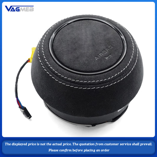 Steering wheel airbag cover multifunction steering wheel For Audi A4B9 Woolen light gray stripe