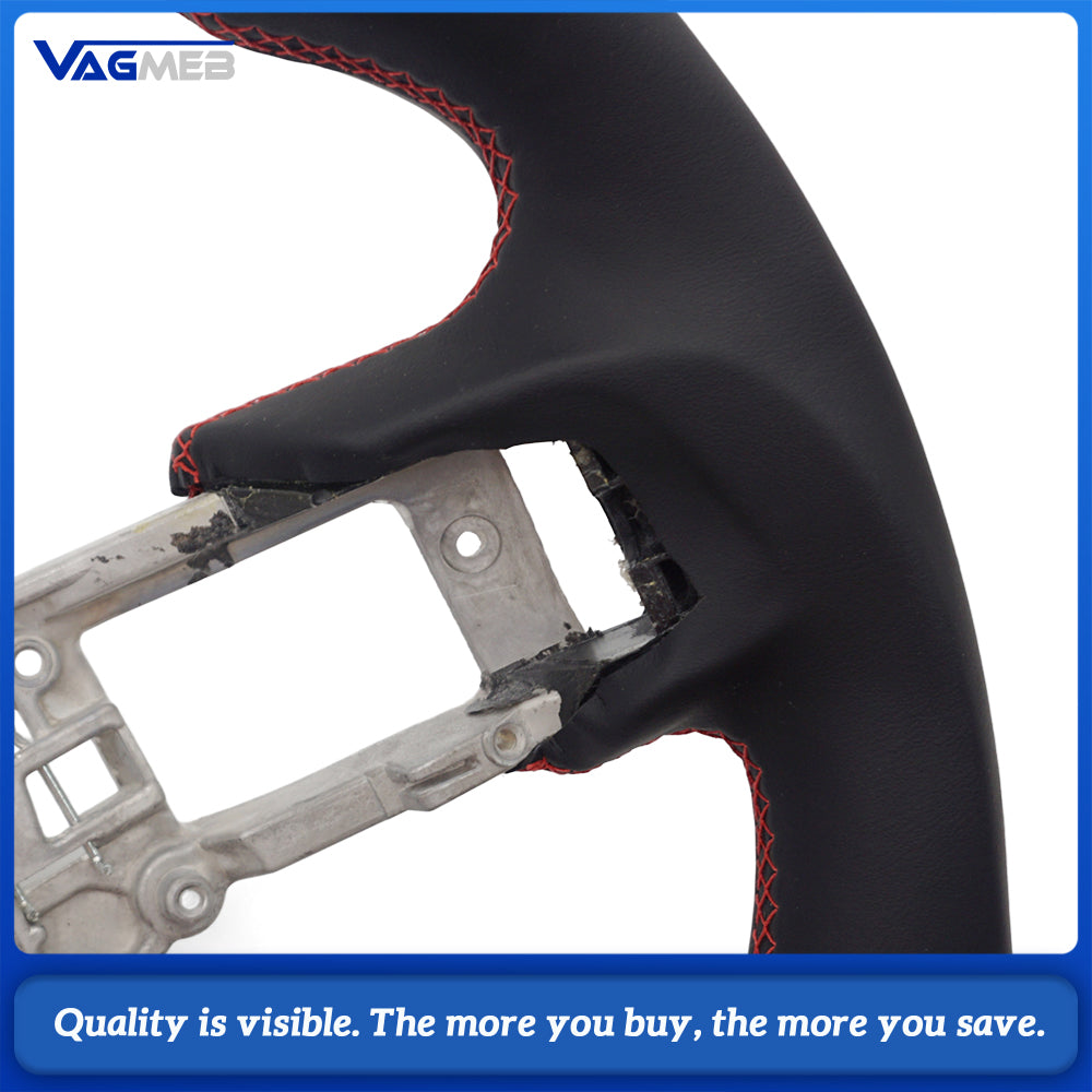 For Ford Mustang 2015 2016 2017 2018 2019 2020 2021 2022 Hydro-Dip Carbon Fiber Steering Wheel Perforated Leather Racing Wheel