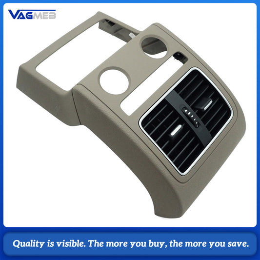 For VW Passat B7 CC 2009-2017 Rear Center Console Air Vent Panel Trim 3AD 864 298K coffee color