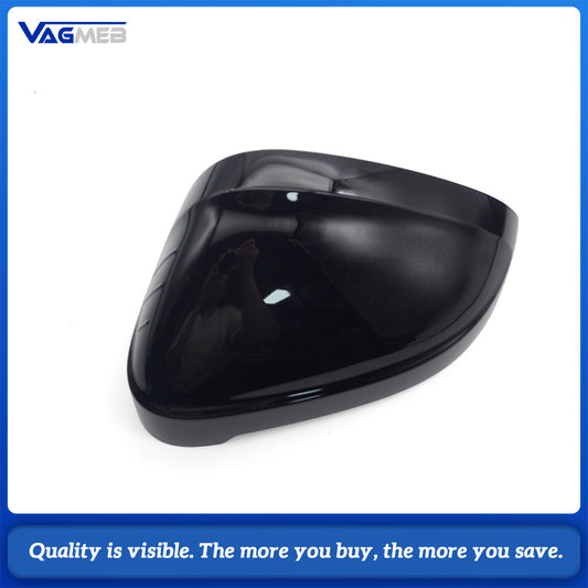 For Audi A4 B9 Black Mirror Shell For Lane Change Assist System Replacement Mirror Cover