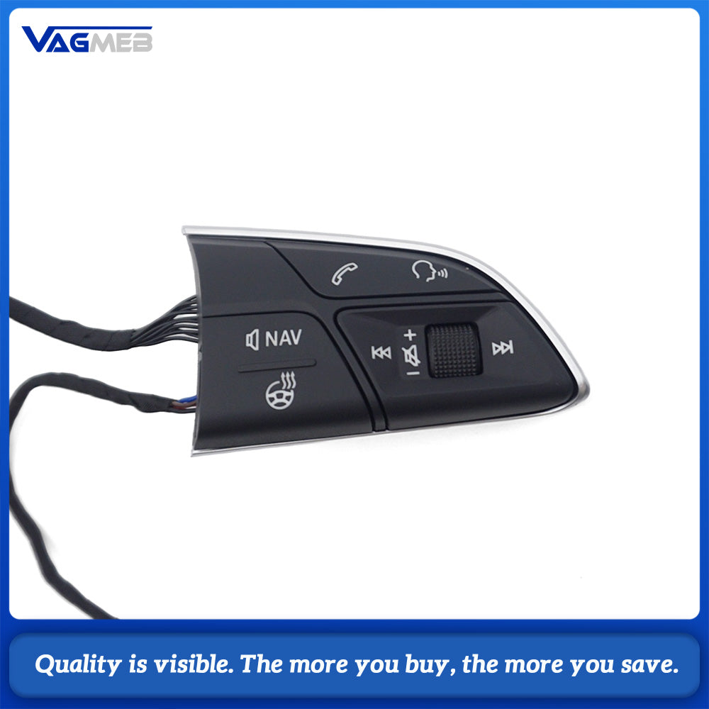 Multifunction Steering Wheel Buttons Switch With Heated Steering Wheel Function  For Audi A4 B9 2018‑2020