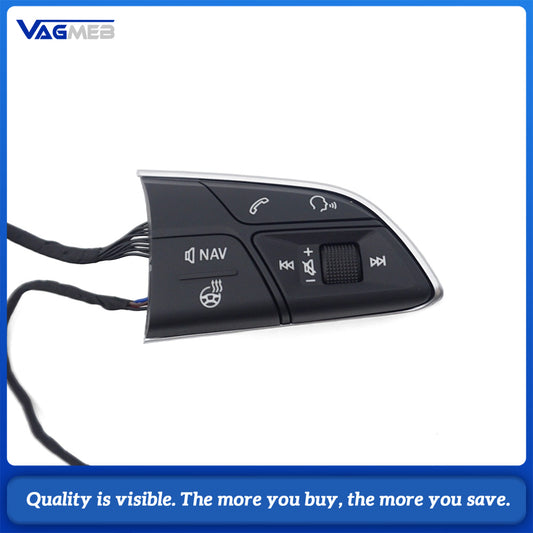 Multifunction Steering Wheel Buttons Switch With Heated Steering Wheel Function  For Audi A4 B9 2018‑2020