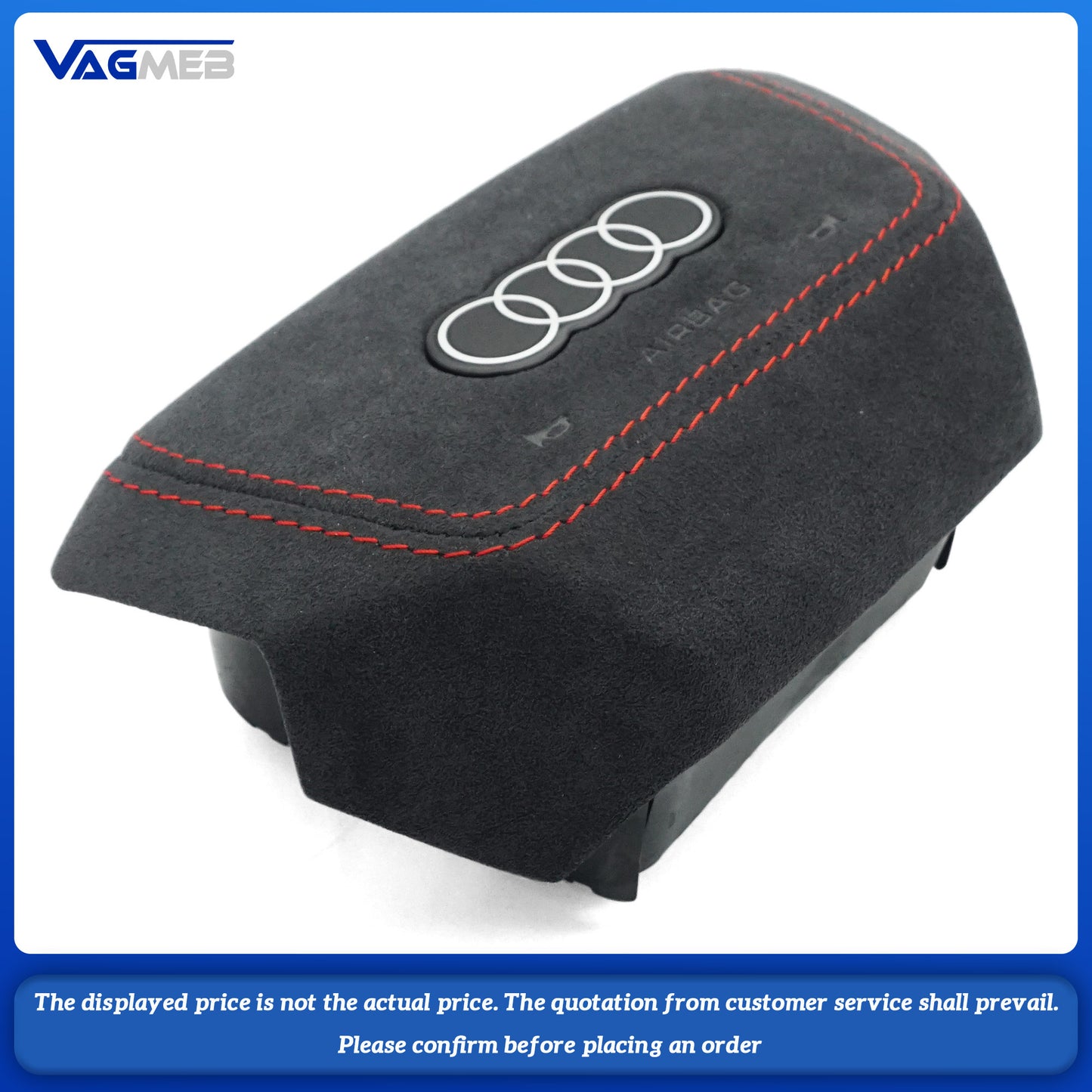 Steering wheel airbag cover multifunction steering wheel For Audi Q4 Woolen striped fabric