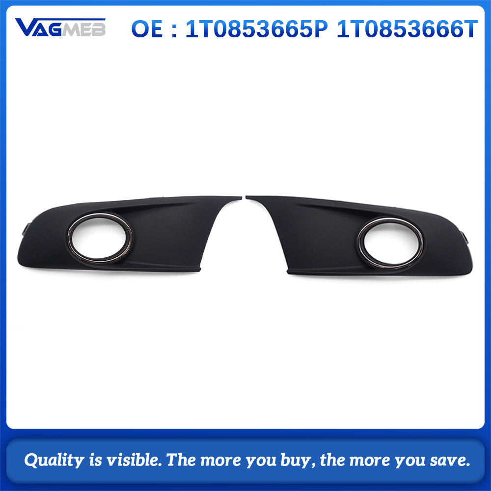 1T0853665P 1T0853666T Front Bumper Fog Light Vent Grille Grill Cover For VW Touran Caddy 2010 2011 2012 2013 2014 2015