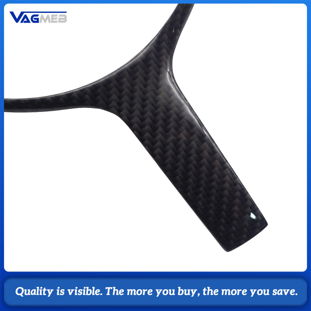 M Sport Steering Wheel Trim For BMW F20 F22 F30 F31 F32 F33 F35 F36 F10 F06 F12 F13 F15 F16 Carbon Fiber 550D 328M