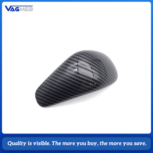 Car Gear Shift Knob Head Cover Sticker Interior Car Styling Accessories ABS Carbon Fiber Black New for Audi A6 A7