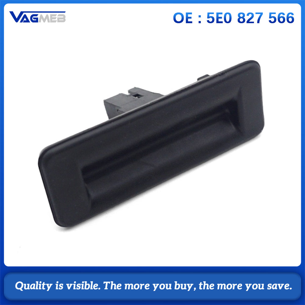 Outside Trunk Lid Lock Tailgate Handle Durable Plastic Assembly Auto Accessories for 5E0827566 Replacement