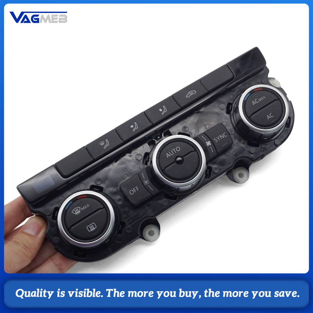 3AD 907 044 AA Climate Control Switch Panel For VW Passat B7 2011-2016 Digital Temperature Display AC Heater Control Unit Support RNS RCD Screen Data Visualization Easy Install Auto Interior Accessories