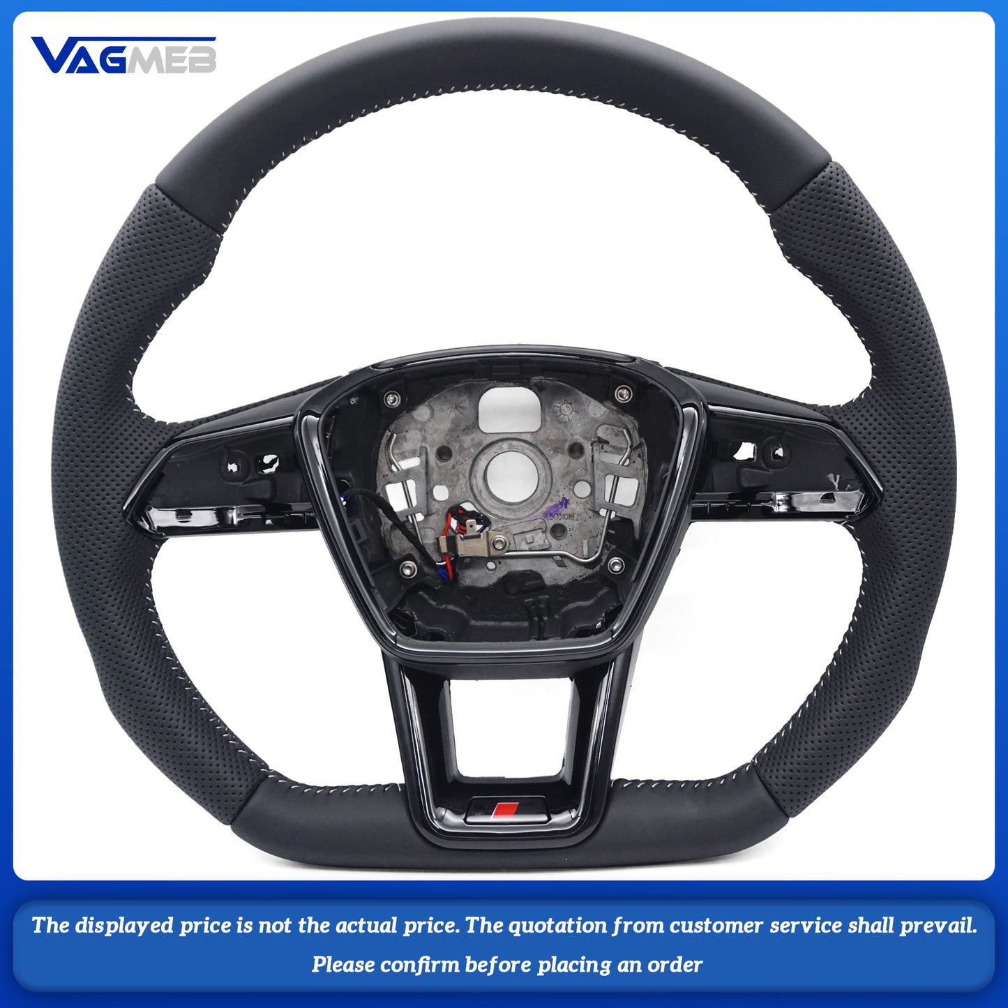 For Audi A6 C8 A7 Custom leather alcantara steering wheel