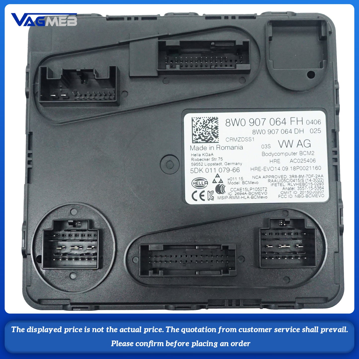 For 2016 Audi A4B9 four doors keyless kessy entry with BCM