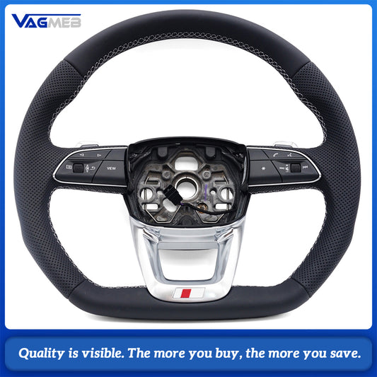 steering wheel suitable For Audi Q3 F3 perforated leather multifunction steering wheel, steering wheel accessories