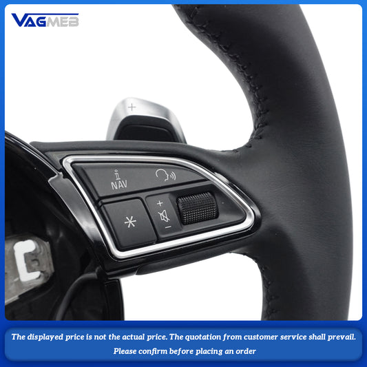 assembly leather D-shaped sports steering wheel for Audi A3 8V  steering wheel,With buttons and paddles