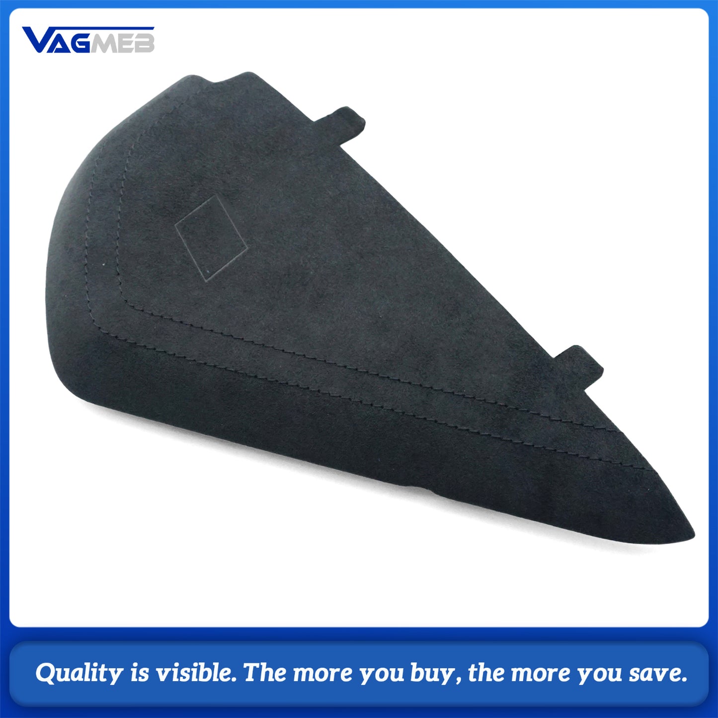 For Audi A4 B9 Q5 Alcantara Black Stitching  Dashboard Cover Decoration RS/S Logo