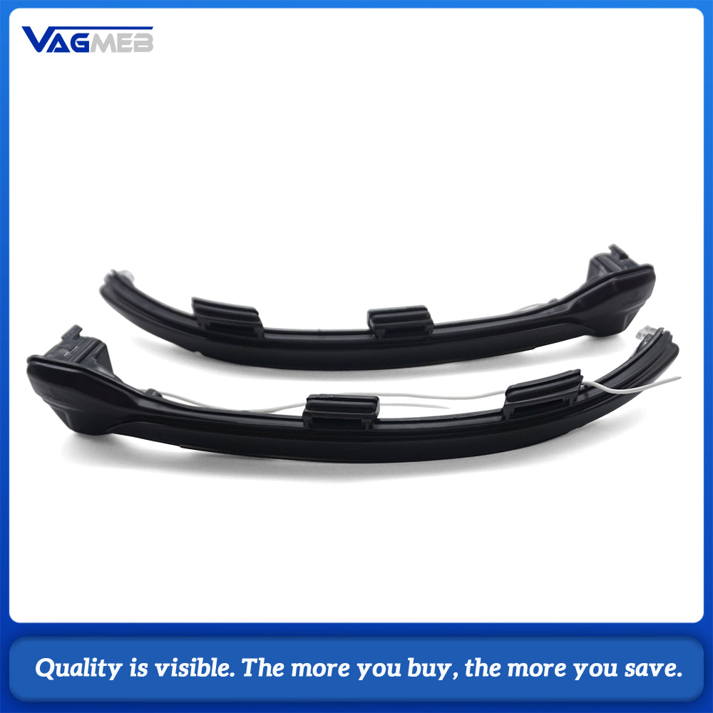 Car Gloss Pure White Rearview Mirror Cover With Letter Mark Wing Mirror Cap Replacement For VW Golf 7 MK7