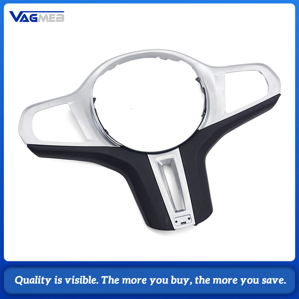 Steering Wheel Button Surround Trim Silver‑Black Low‑Spec Base Version Without Heating Hole For BMW G‑Chassis G20 G28 G30 G38 G01