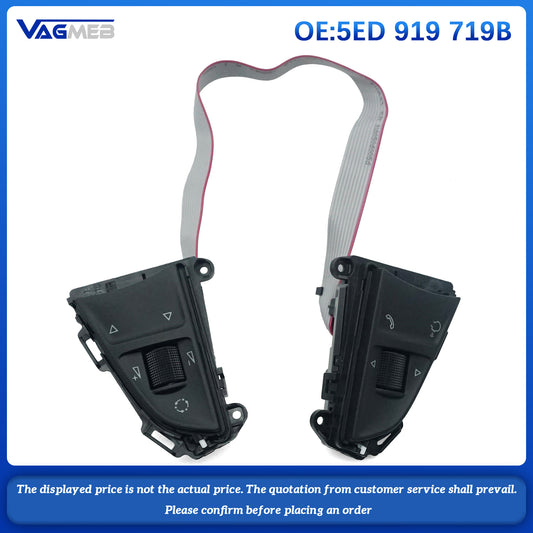 MQB Multi Function Buttons Steering Wheel Fit For Skoda Octavia Karoq kodiaq Superb 5ED 919 719B