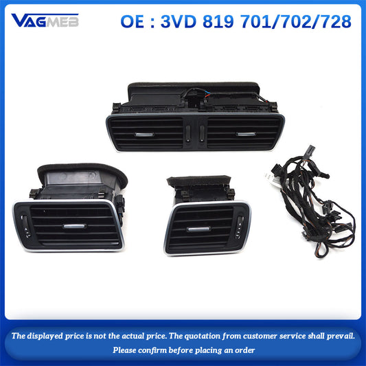 Chrome Piano Paint Air Conditioning Outlet Vents For VW Passat B6 B7 2006-2011 3VD 819 701 702 728