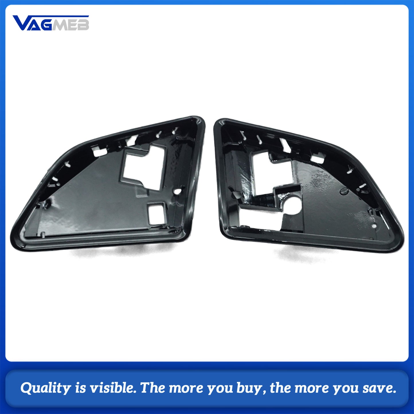 For Audi A4 B8 8K Piano Black Button Base Pair