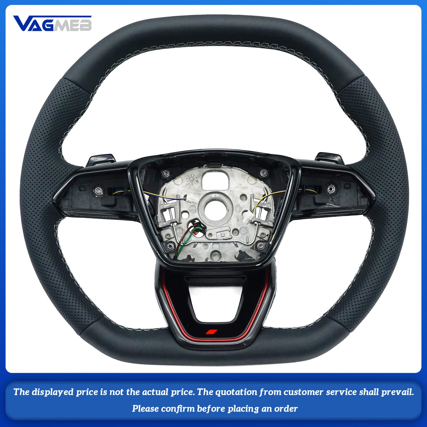 For Audi A6 C8 A7 Custom leather alcantara steering wheel With heating function