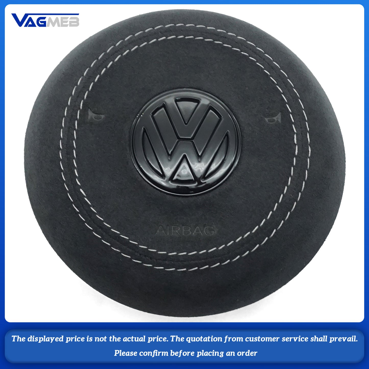 Steering wheel airbag cover multifunction gray line steering wheel For VW Golf MK7