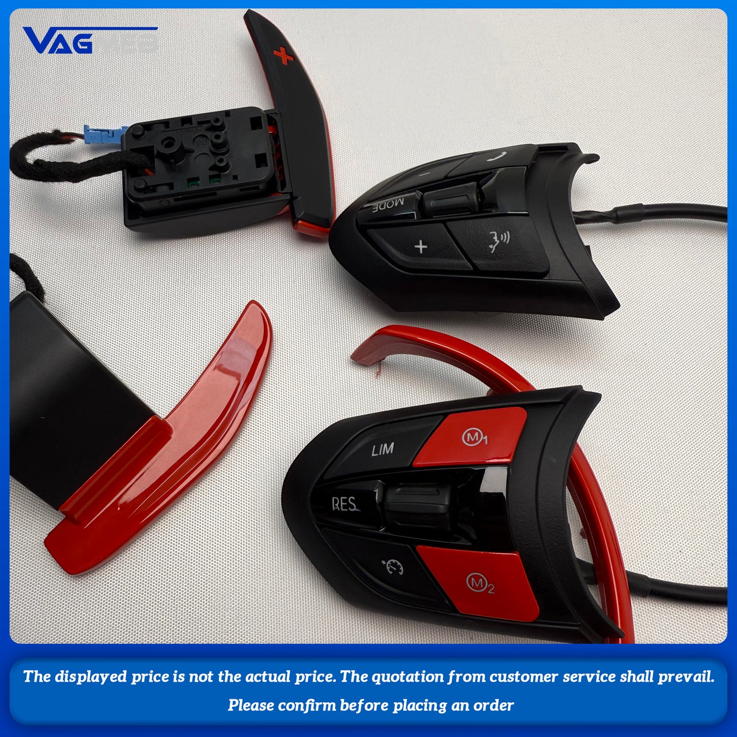 M power red Steering Wheel Covers Car Carbon Fiber M sport Steering Wheel Trim for BMW M2 F87 M3 F80 M4 F82 M5 F10 M6 F06