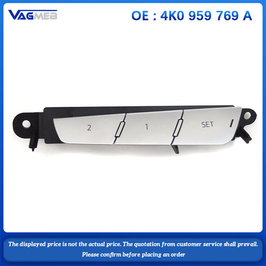 For Audi A6 4K A6 S6 A7 S7 Seat adjustment memory switch Chromium Silver 4K0 959 769A