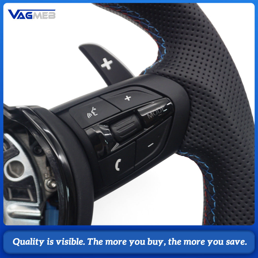 Flat Bottom M Sport Steering Wheel For BMW F01 F06 F10 F11 F12 F20 F21 F22 F25 F26 F30 F31 F32 F33 F34 F36 M3 F80 M4 F82 M5 F90