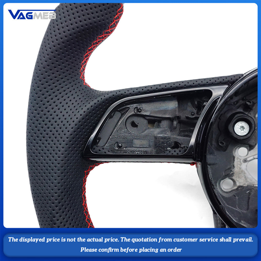 Carbon Fiber Semi Perforated Leather Steering Wheel, For Audi A3 8V A4 B8 B9 S3 S4 S5 Rs5 Rs3 Rs4 A5 B9
