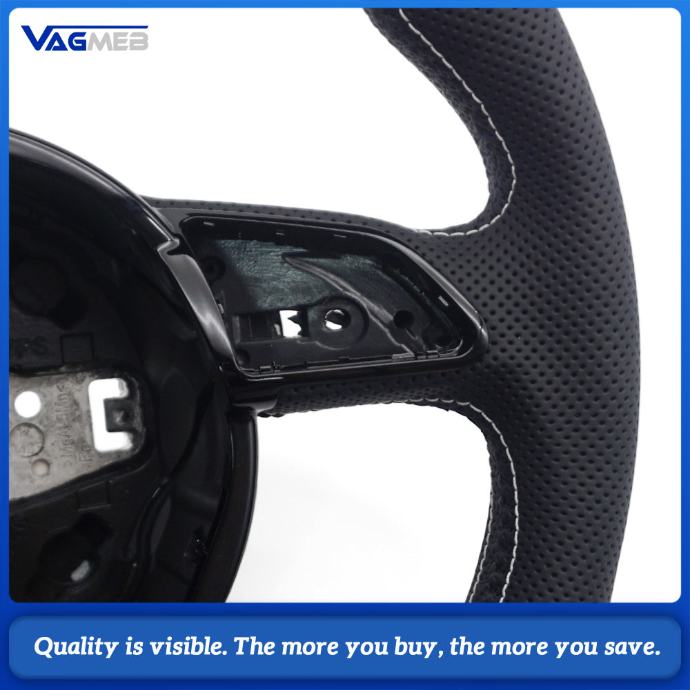 Sports style steering wheel for Audi A3 8V A4 B8 A5 S3 S4 RS3 RS4 Perforated leather steering wheel