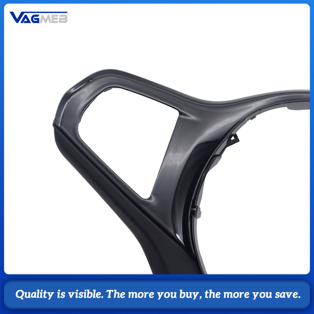 Car Piano Black Steering Wheel Button Decor Frame Trim For BMW G Series, Reserved Heating Switch Hole, No Backlight Hole For Buttons Replacement