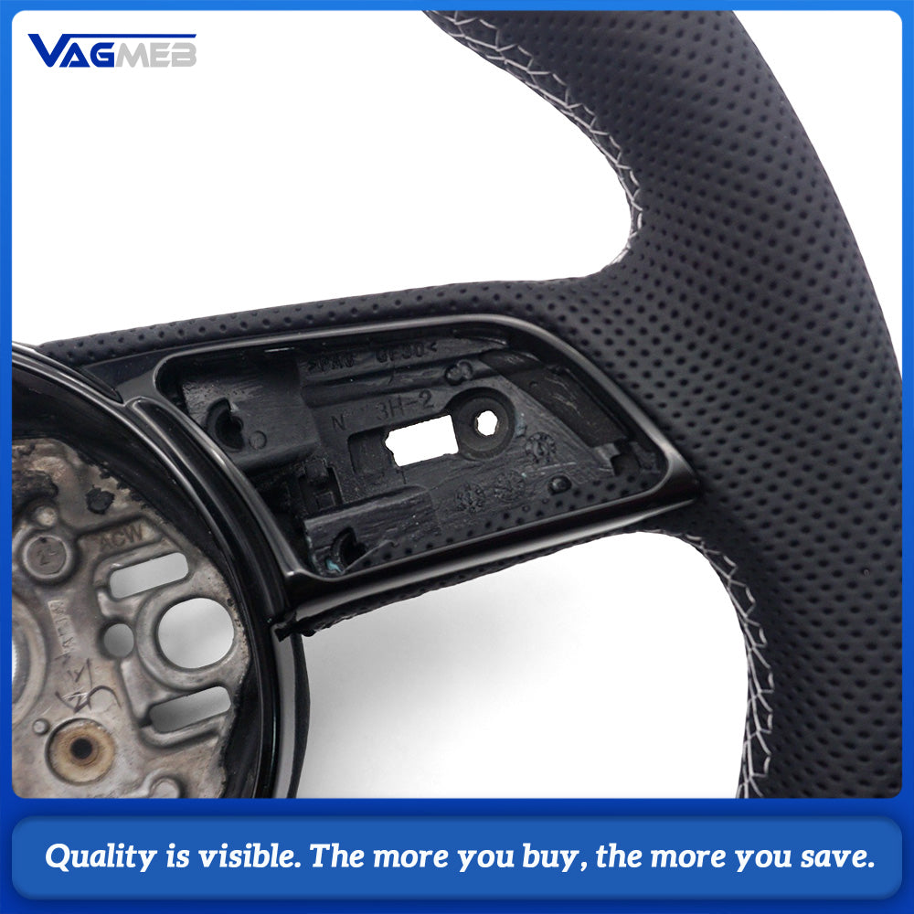 Car steering wheel for Audi A3 8Y perforated leather flat bottomed sports steering wheel car accessories