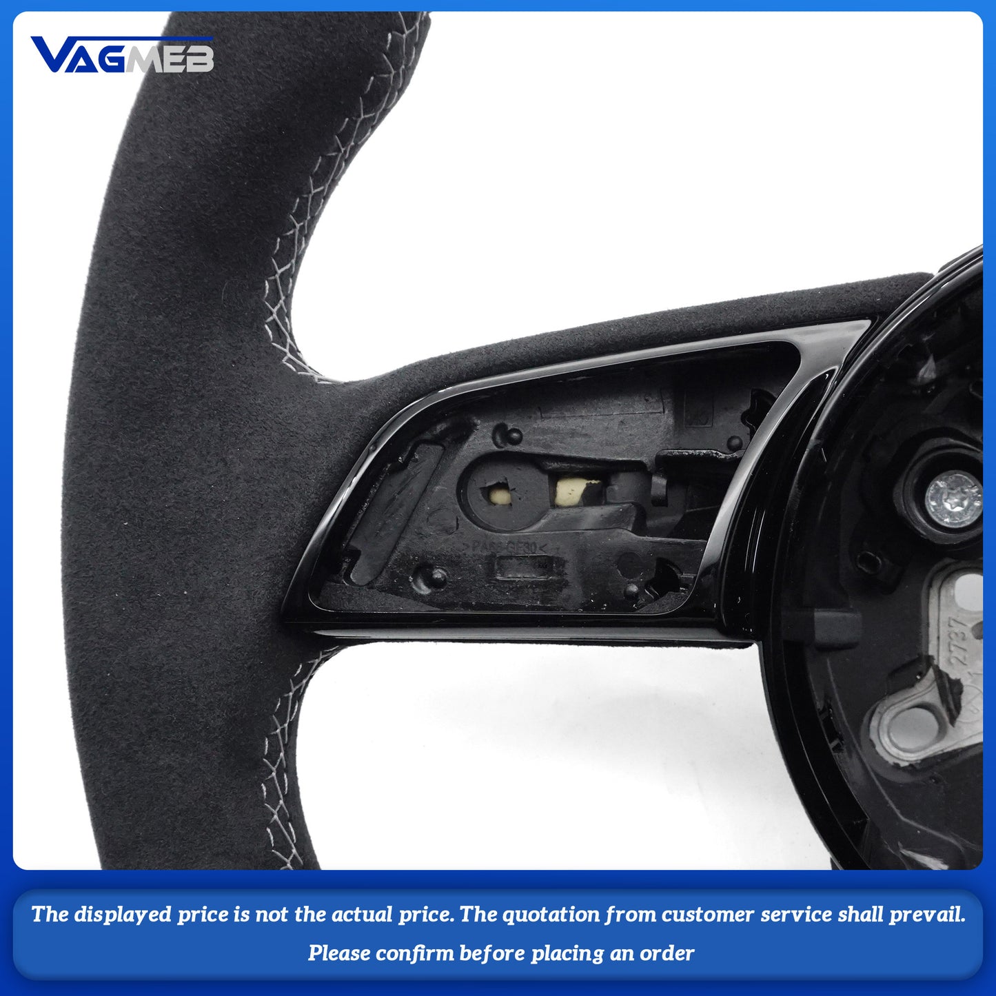 For Audi S RS sline logo A1 A3 8Y A4 B9 A5 B9 S3 S4 S5 RS3 RS4 RS5 Custom steering wheel without buttons and paddles