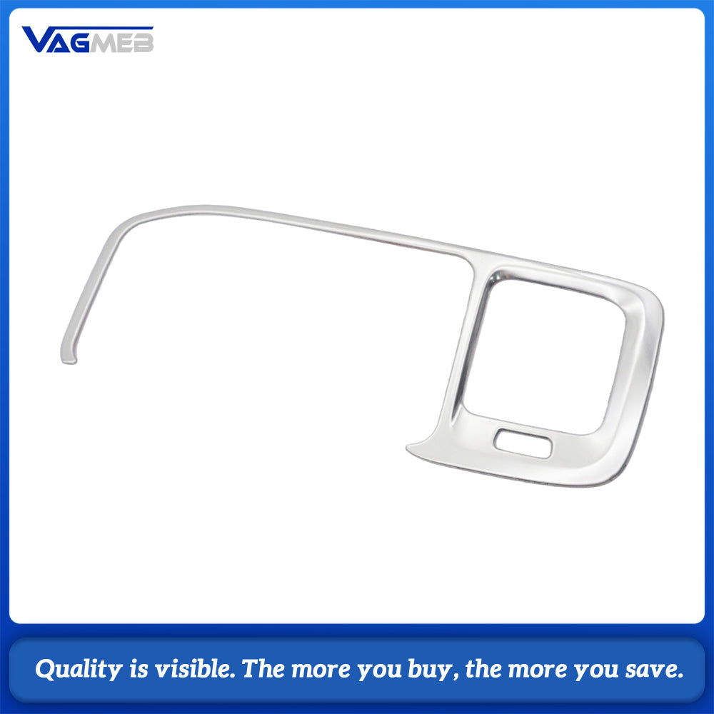 Car Styling Console Navigation Frame Decorative Cover Trim For Volvo S60 V60 2011-17 Interior Stainless Steel Strip Mouldings