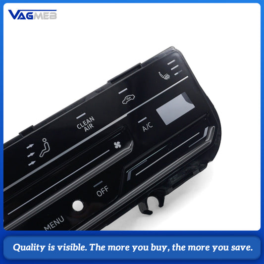 Climate Control Panel Front Cover 3CC Series, Touch Screen AC Panel Housing With Seat Heating Button Frame, Replacement Air Conditioner Control Panel Shell