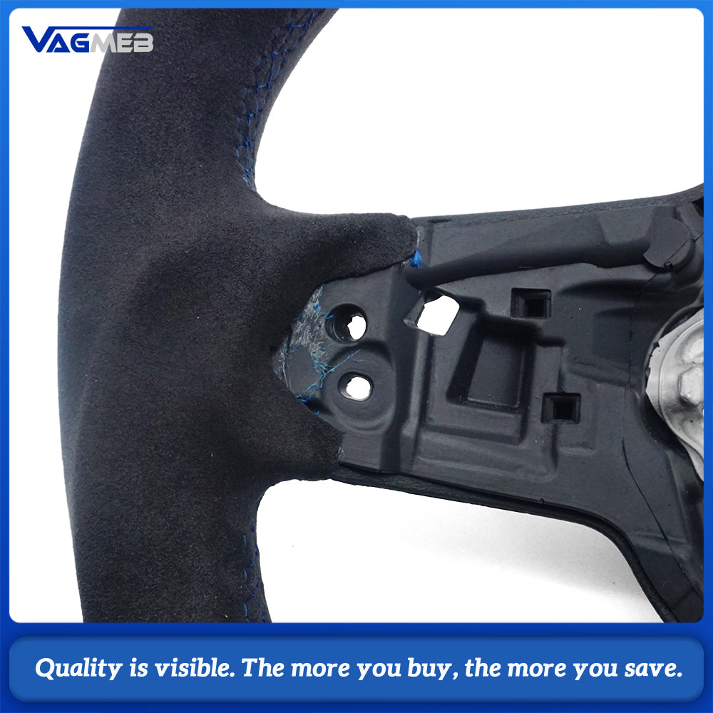 Suitable for VW Golf MK7 R GTI GTD GTE Polo GTI Scirocco 2015 2016 T-ROC Tiguan for Alcantara material steering wheel